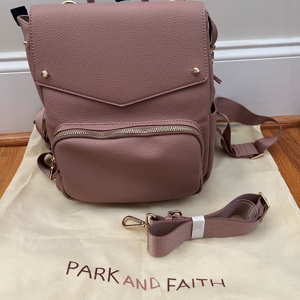 Park and Faith Mini Vegan Leather Diaper Backpack